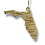 Ornament - CUSTOM - Florida State with Cities