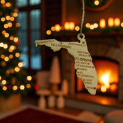 Ornament - CUSTOM - Florida State with Cities
