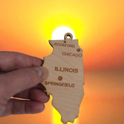Ornament - CUSTOM - Illinois State with Cities
