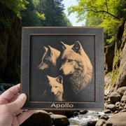 Framed Art - PERSONALIZED - CUSTOM - Wolf Family