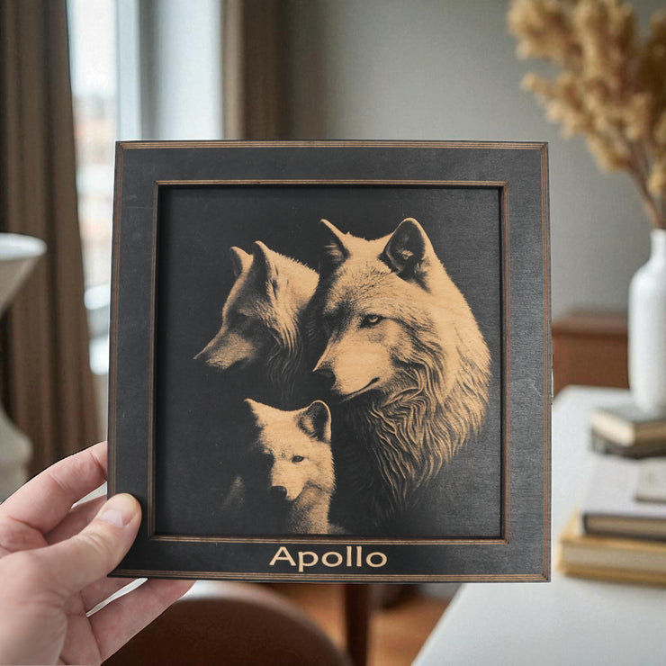 Framed Art - PERSONALIZED - CUSTOM - Wolf Family