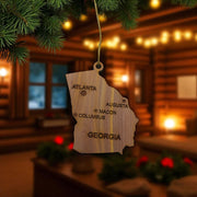 Ornament - CUSTOM - Georgia State with Cities