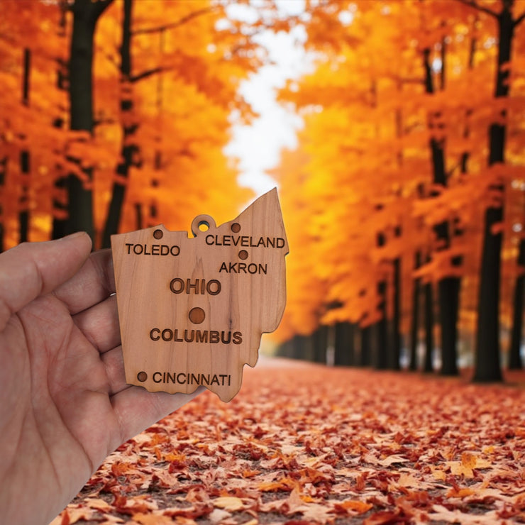 Ornament - CUSTOM - Ohio State with Cities