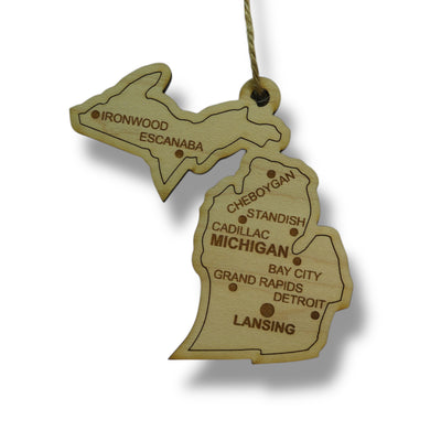 Ornament - CUSTOM - Michigan State with Cities