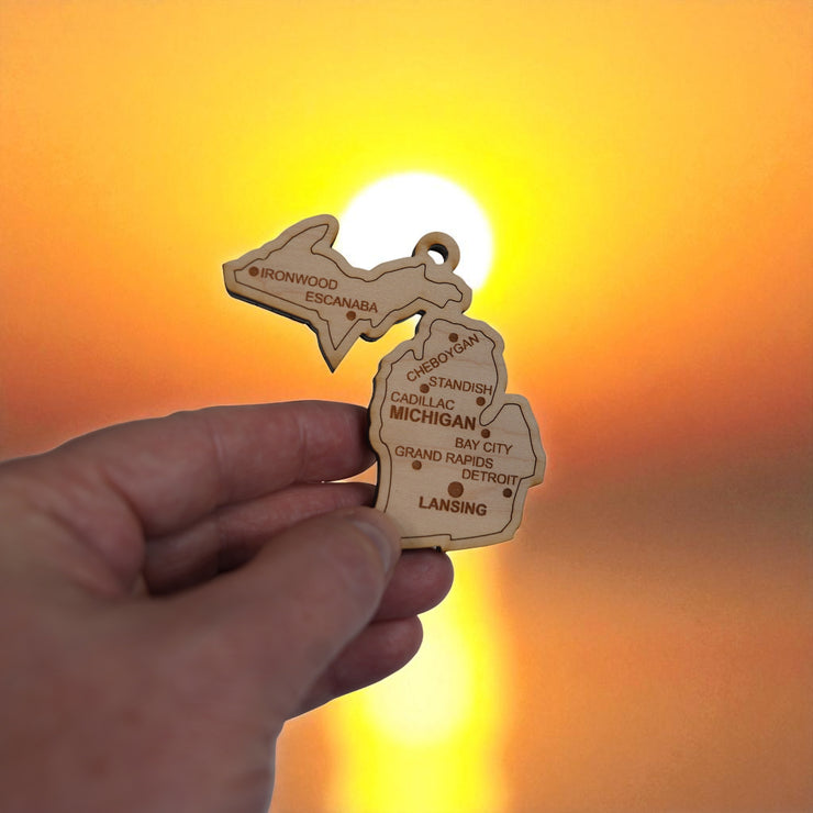 Ornament - CUSTOM - Michigan State with Cities