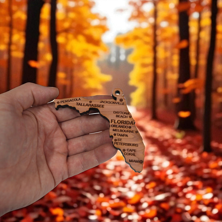 Ornament - CUSTOM - Florida State with Cities