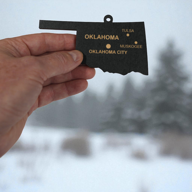 Ornament - CUSTOM - Oklahoma State with Cities