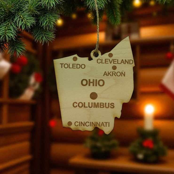 Ornament - CUSTOM - Ohio State with Cities