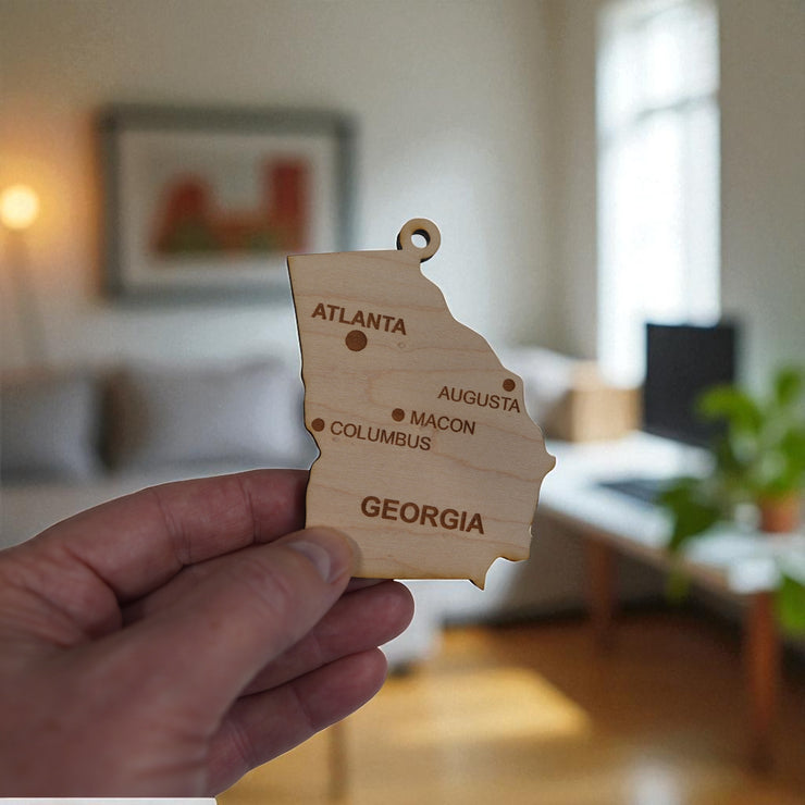 Ornament - CUSTOM - Georgia State with Cities