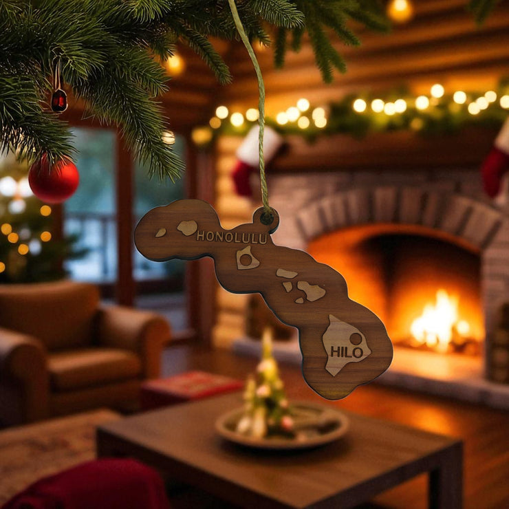 Ornament - CUSTOM - Hawaii State with Cities