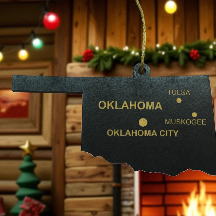 Ornament - CUSTOM - Oklahoma State with Cities