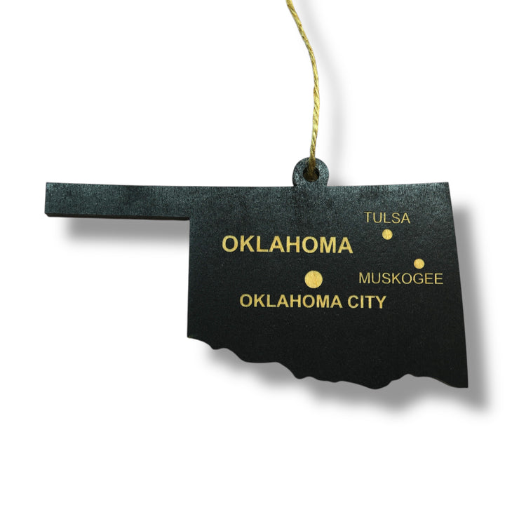 Ornament - CUSTOM - Oklahoma State with Cities