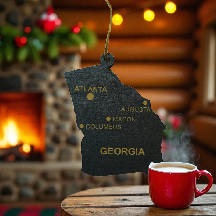 Ornament - CUSTOM - Georgia State with Cities