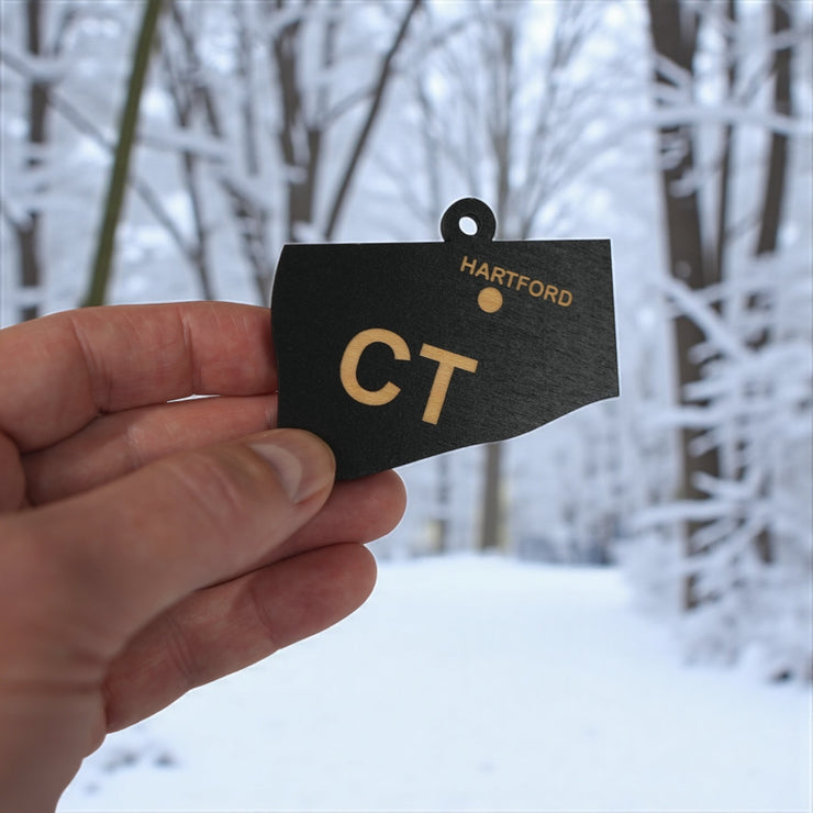 Ornament - CUSTOM - Connecticut State with Cities