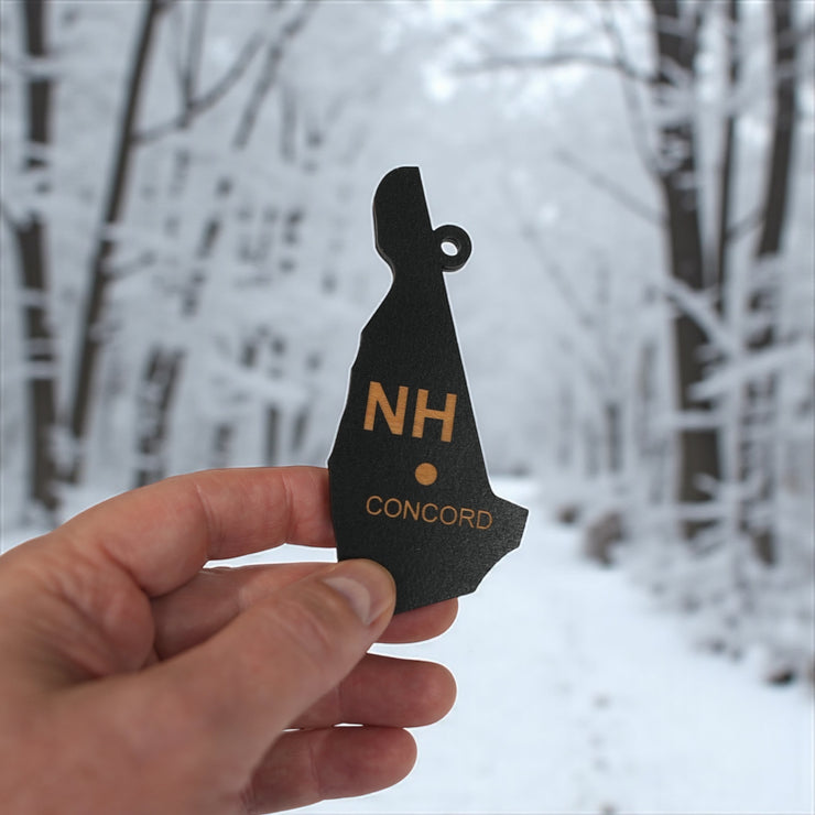 Ornament - CUSTOM - New Hampshire State with Cities
