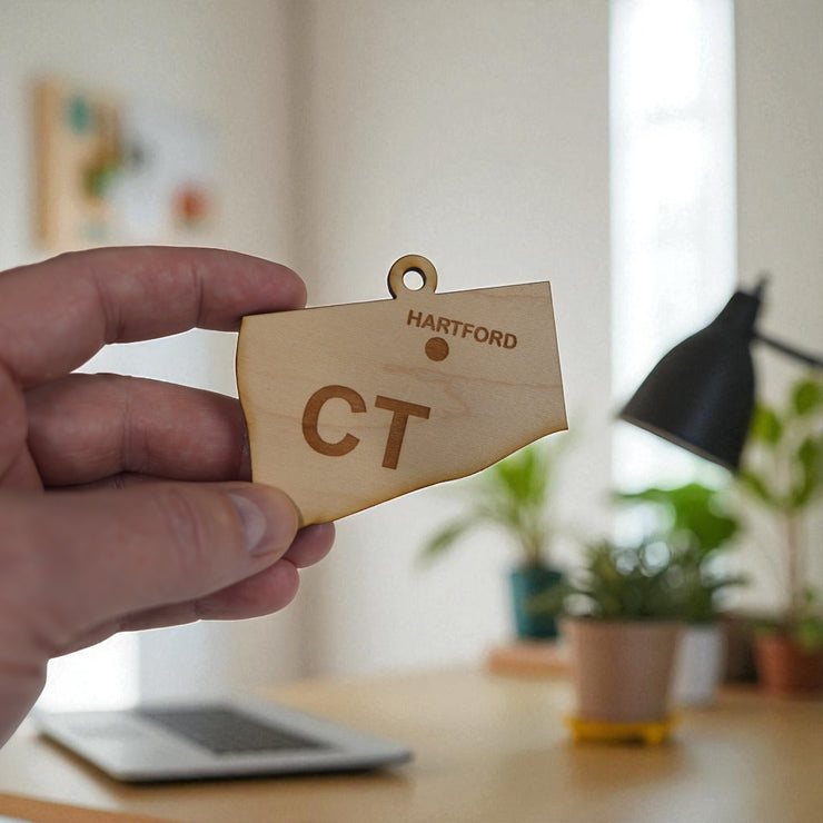 Ornament - CUSTOM - Connecticut State with Cities