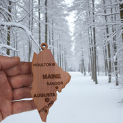 Ornament - CUSTOM - Maine State with Cities