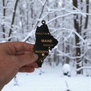 Ornament - CUSTOM - Maine State with Cities