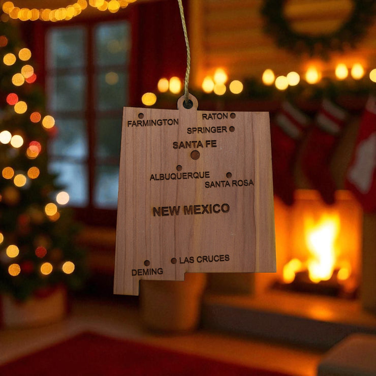 Ornament - CUSTOM - New Mexico State with Cities