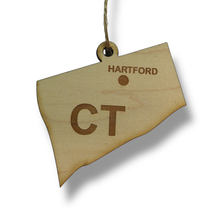 Ornament - CUSTOM - Connecticut State with Cities