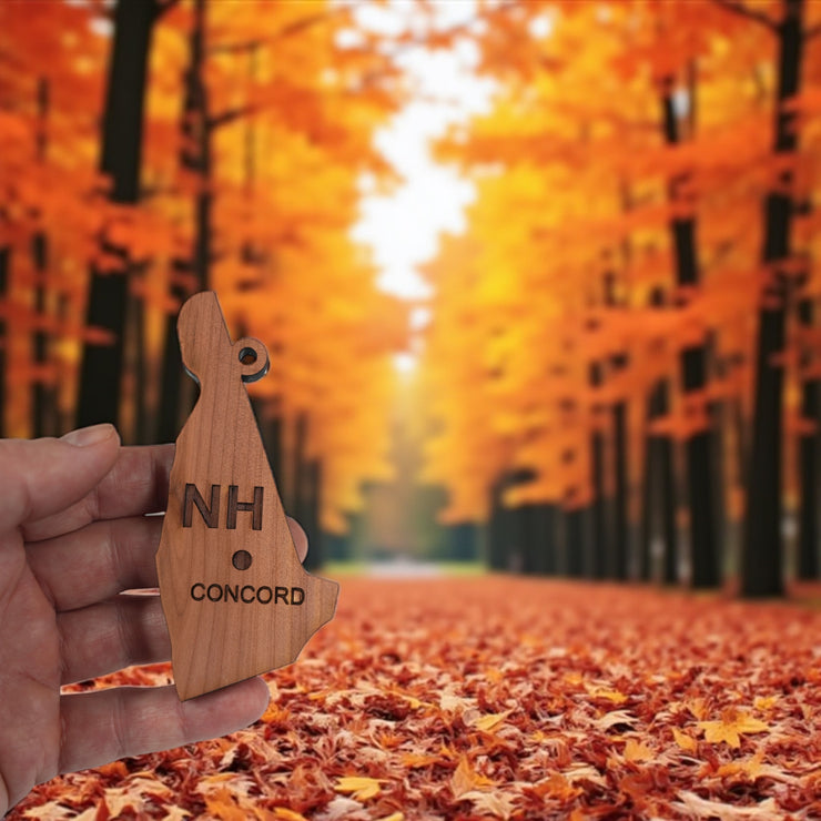 Ornament - CUSTOM - New Hampshire State with Cities