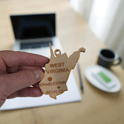 Ornament - CUSTOM - West Virginia State with Cities