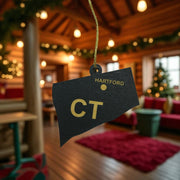 Ornament - CUSTOM - Connecticut State with Cities
