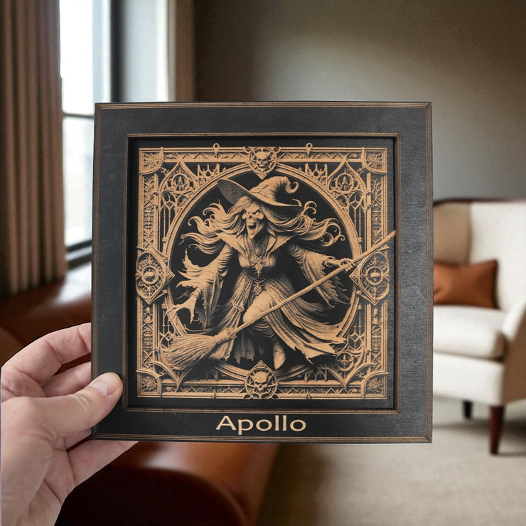 Framed Art - PERSONALIZED - CUSTOM - Haloween Witch