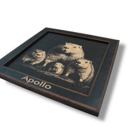 Framed Art - PERSONALIZED - CUSTOM - Beaver Family