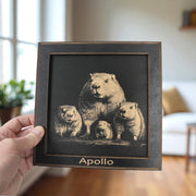 Framed Art - PERSONALIZED - CUSTOM - Beaver Family