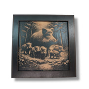 Framed Art - PERSONALIZED - CUSTOM - Wild Boar Family