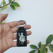 Keychain - Rectangle - Hades God of the Underworld - Leather