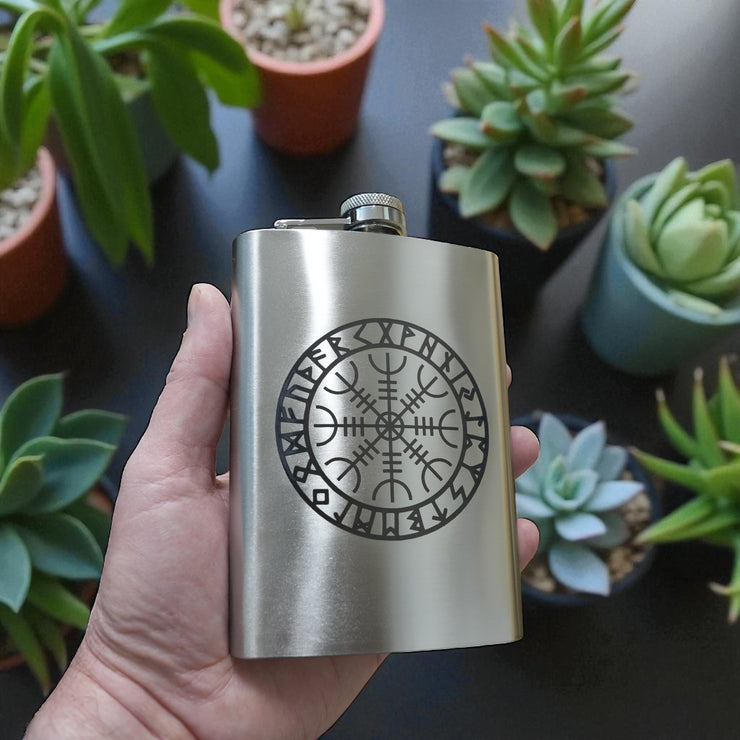 8oz Aegishjalmur Stainless Steel Flask