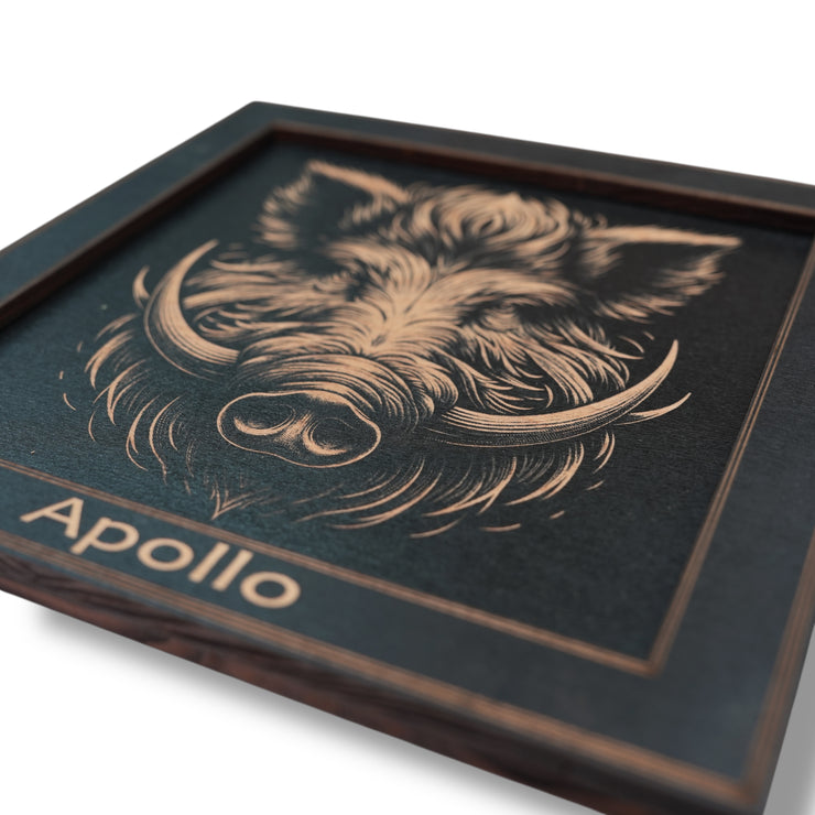 Framed Art - PERSONALIZED - CUSTOM - Wild Boar