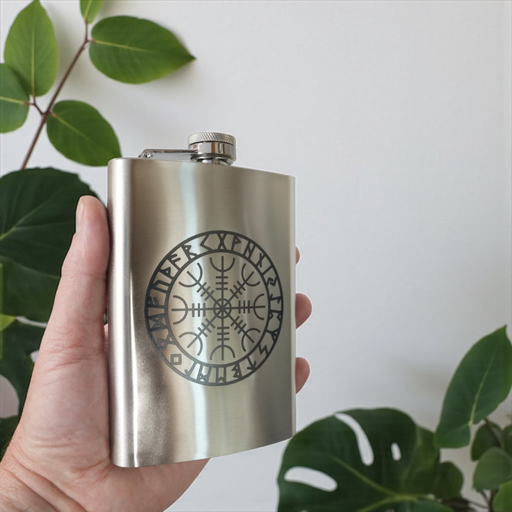 8oz Aegishjalmur Stainless Steel Flask