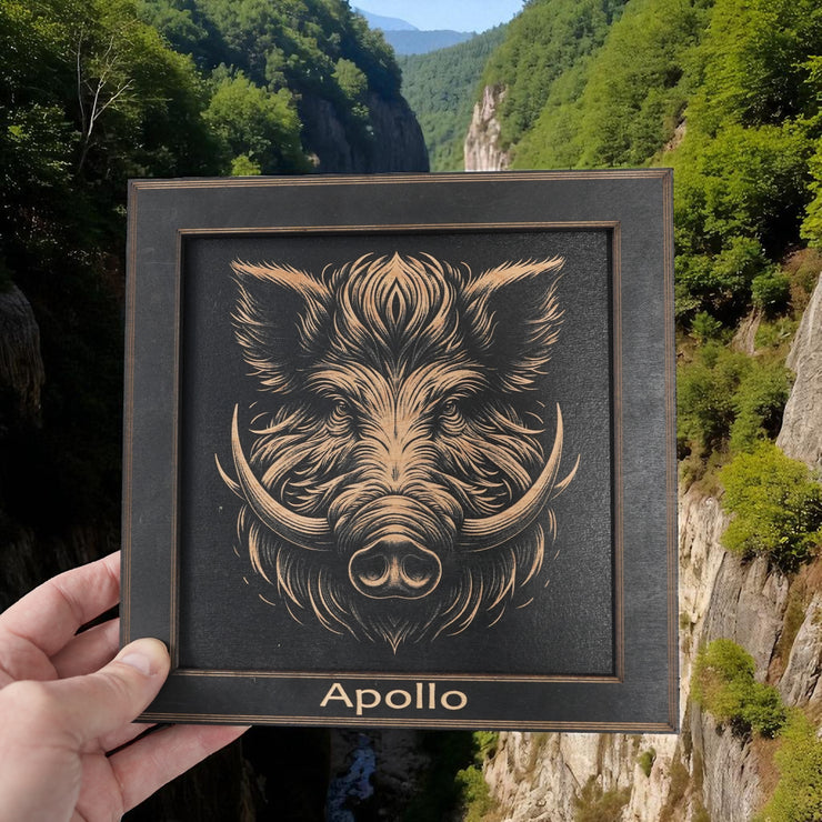 Framed Art - PERSONALIZED - CUSTOM - Wild Boar