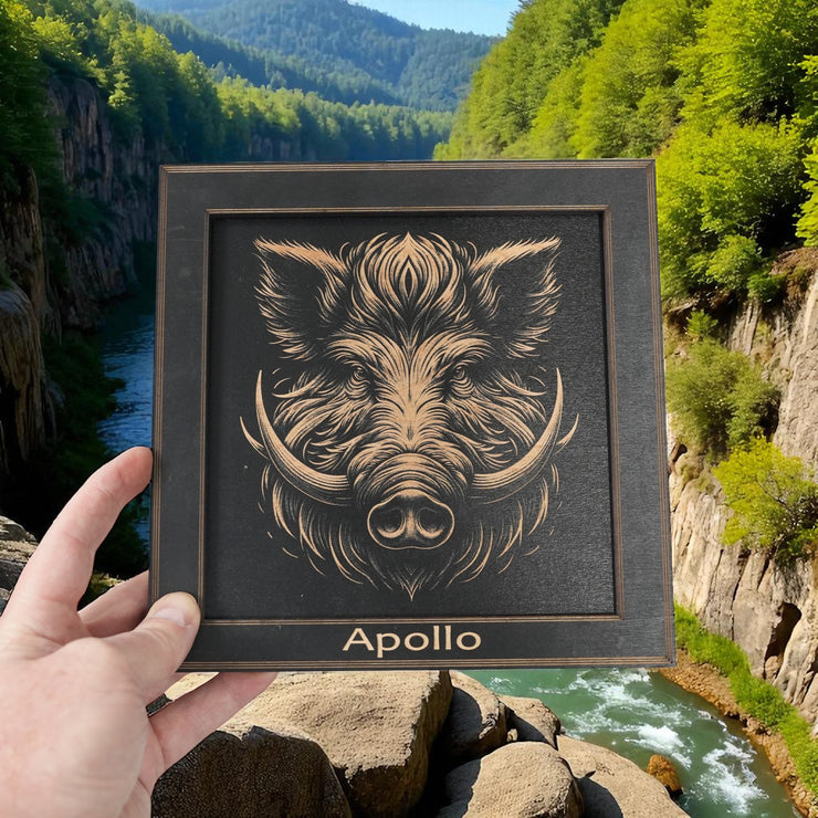 Framed Art - PERSONALIZED - CUSTOM - Wild Boar