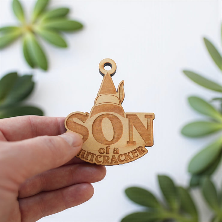 Ornament - Son of a Nutcracker - Raw Wood 3x3in