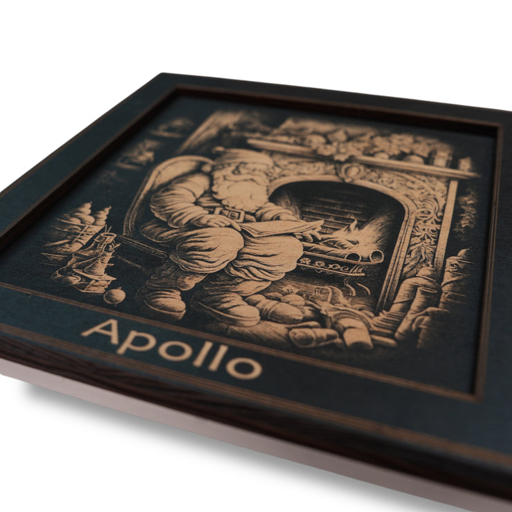 Framed Art - PERSONALIZED - CUSTOM - Santa Fireplace