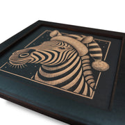 Framed Art - CUSTOM - Zebra with Santa Hat