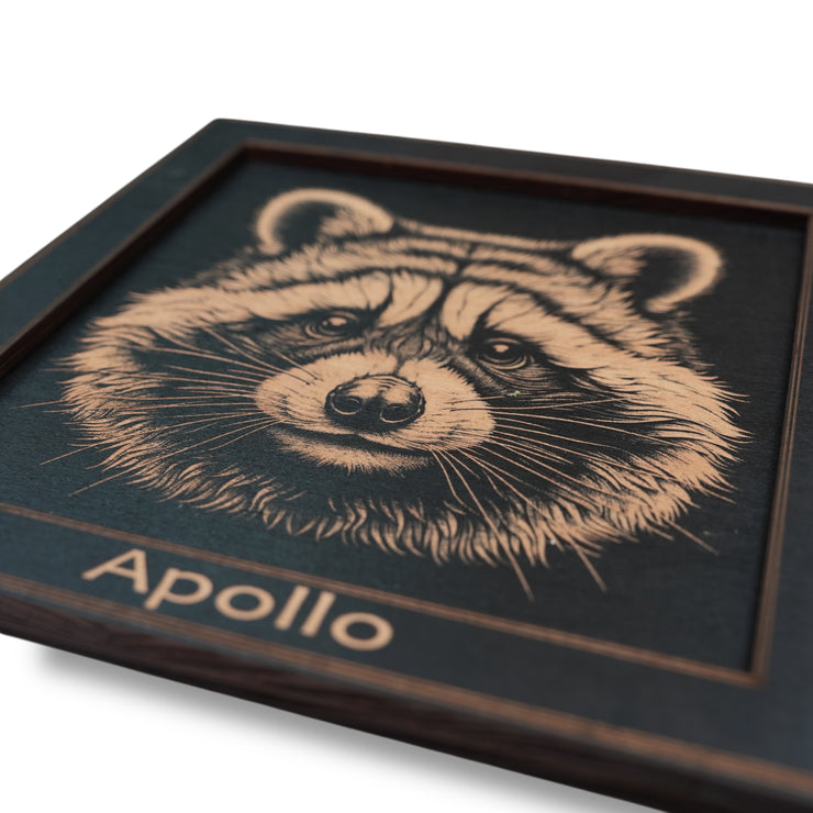 Framed Art - PERSONALIZED - CUSTOM - Raccoon
