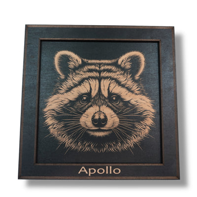 Framed Art - PERSONALIZED - CUSTOM - Raccoon