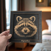 Framed Art - PERSONALIZED - CUSTOM - Raccoon