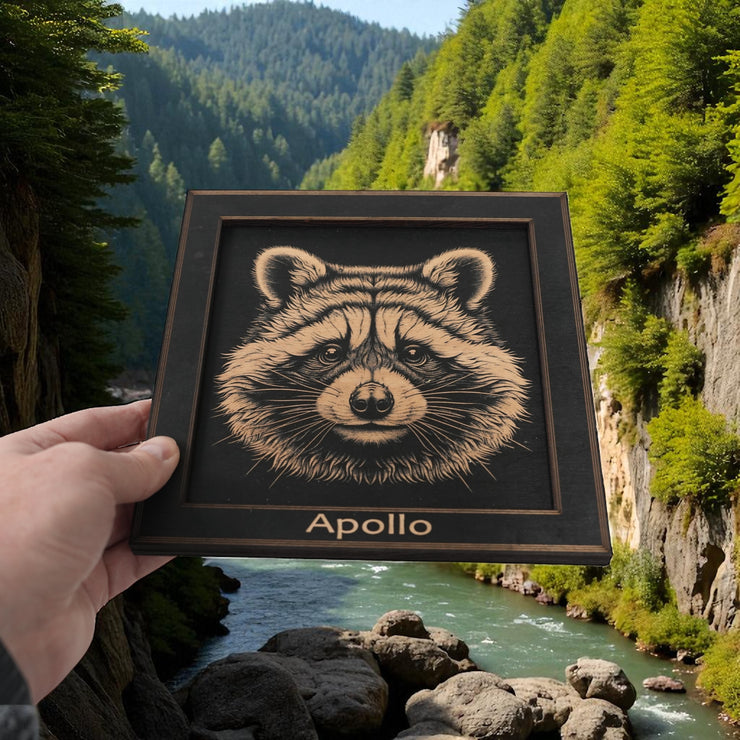 Framed Art - PERSONALIZED - CUSTOM - Raccoon