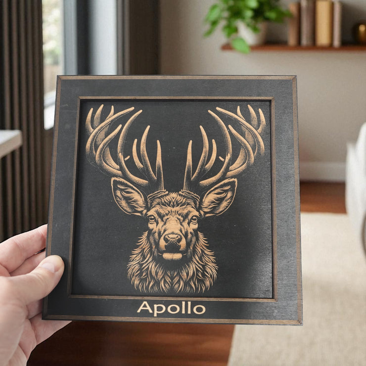 Framed Art - PERSONALIZED - CUSTOM - Stag