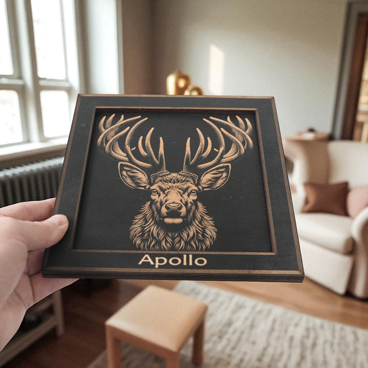 Framed Art - PERSONALIZED - CUSTOM - Stag