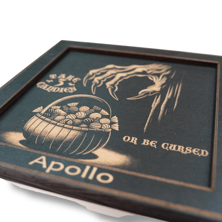 Framed Art - PERSONALIZED - CUSTOM - Take 3 candies or be cursed - Halloween