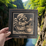 Framed Art - PERSONALIZED - CUSTOM - Raccoon Cooking