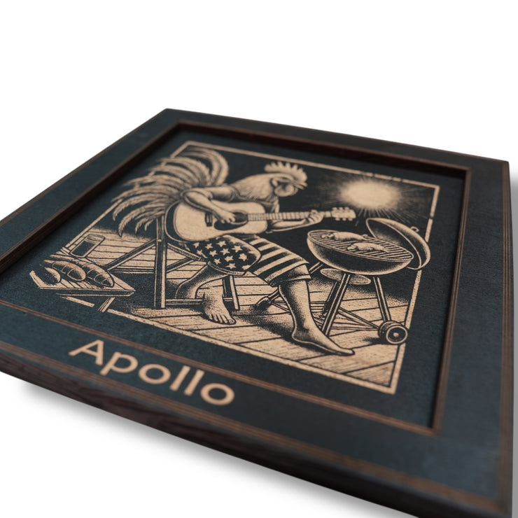 Framed Art - PERSONALIZED - CUSTOM - Rooster BBQ Guitar