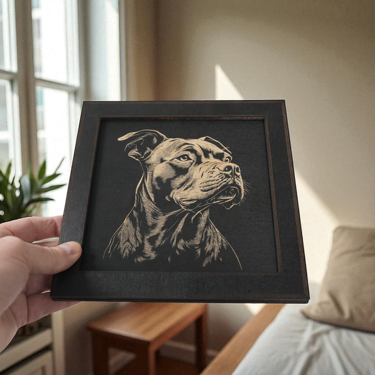 Framed Art - CUSTOM - Pit Bull - Dog